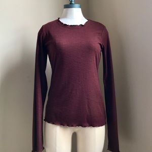 NWT Chelsea & Violet Tobacco Ribbed Shirt